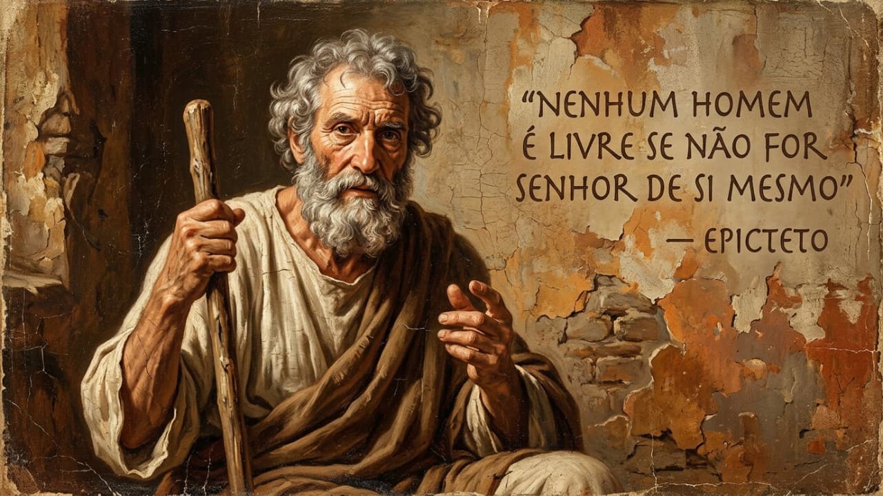 Epicteto colocou a liberdade em um lugar que muita gente esquece: “Nenhum homem é livre se não for senhor de si mesmo”