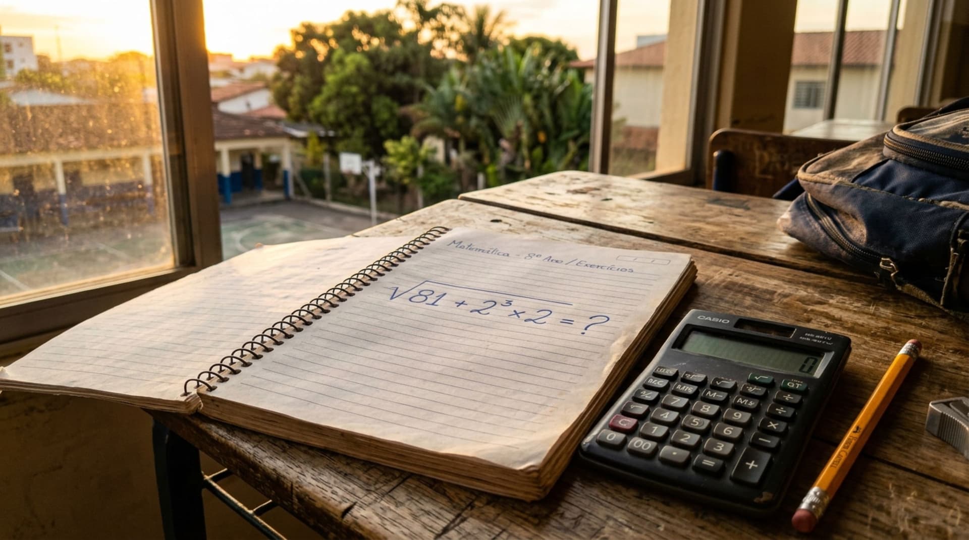 Sem espiar na calculadora, resolva a equação √81 + 2³ × 2 = ? e descubra se você ainda lembra dessa regra
