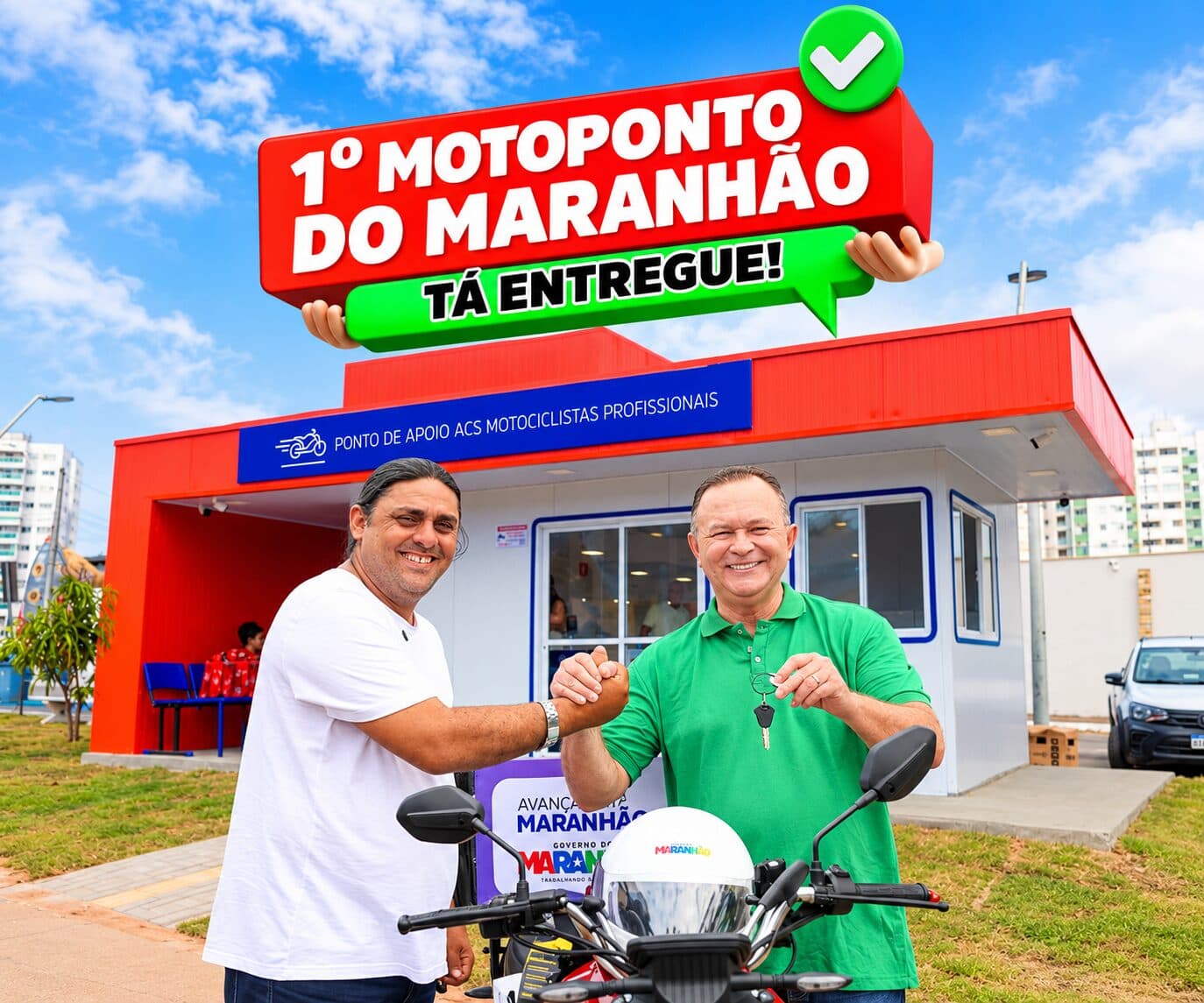 Governo inaugura primeiro MotoPonto com estrutura de apoio a motociclistas profissionais em São Luís