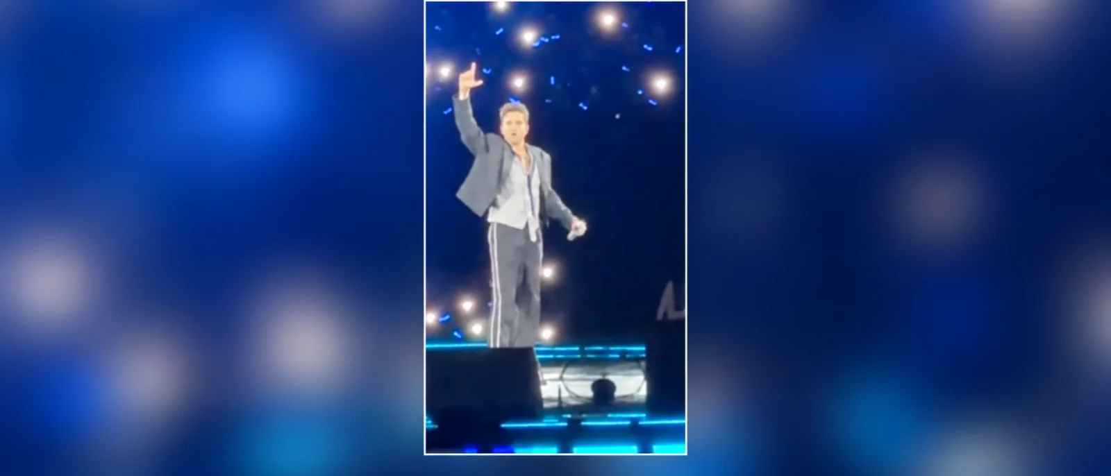 Luan Santana faz o “L” durante show em Brasília