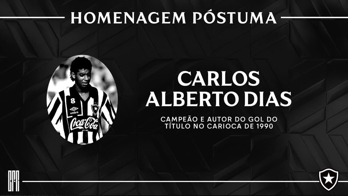 Ex-jogadores de Vasco e Botafogo, Carlos Alberto Dias e Renê recebem homenagens póstumas antes do clássico