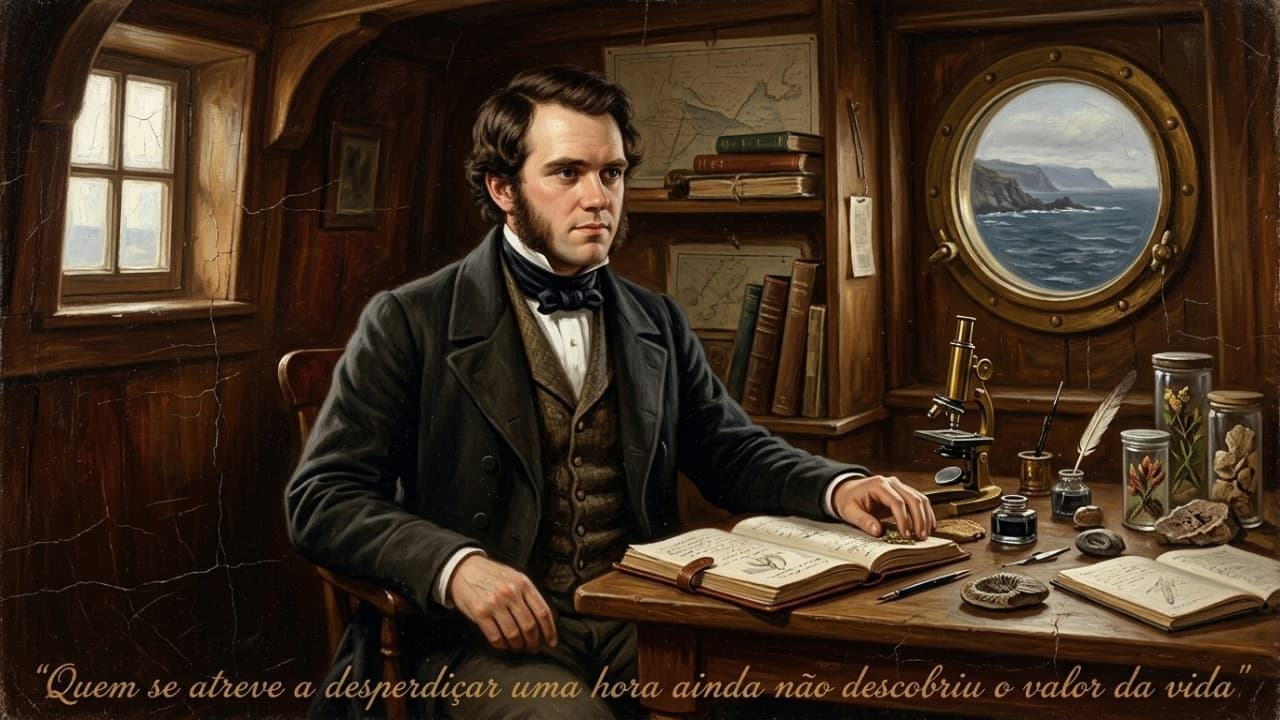Charles Darwin escreveu durante a viagem do Beagle uma provocação sobre o valor do tempo: “Quem se atreve a desperdiçar uma hora ainda não descobriu o valor da vida”