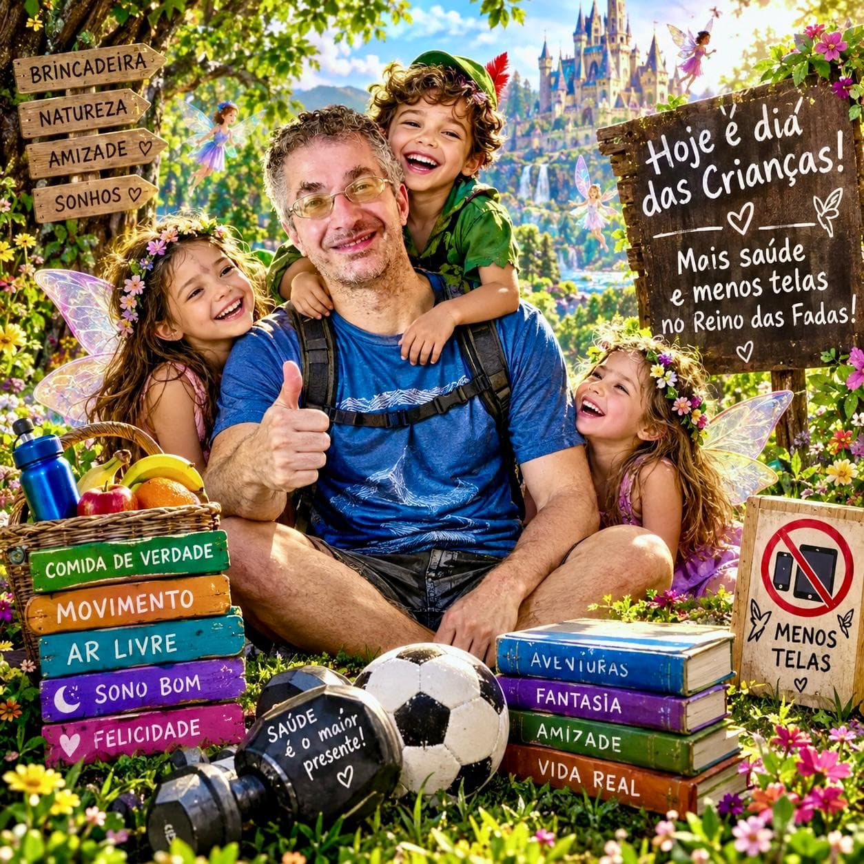 Feliz mês das crianças com leitura maravilhosa