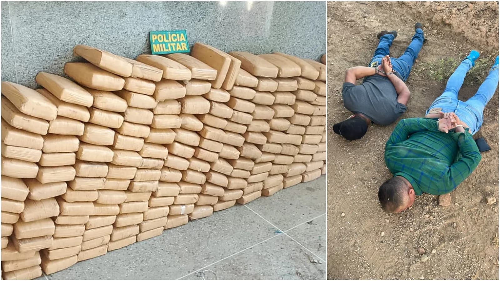 Após perseguição, polícia prende dois homens em Hilux com 200 quilos de drogas