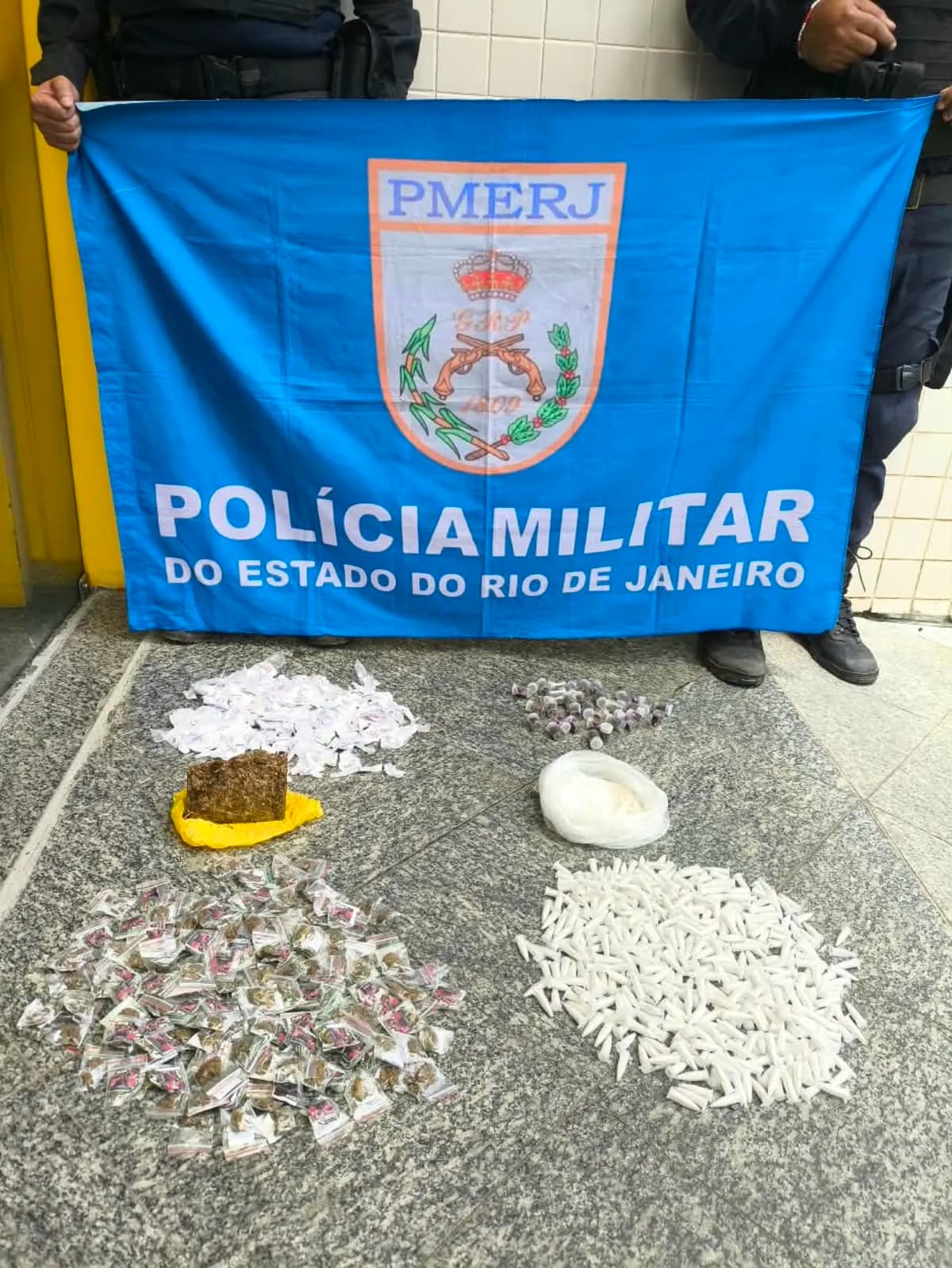 Grande quantidade de drogas é apreendida em área de mata em Três Rios