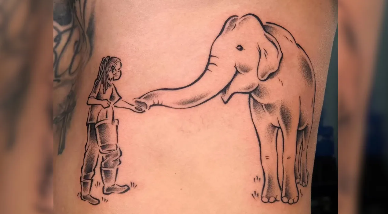 Tratador do Zoo de Sorocaba tatua elefante Sandro após ida a santuário: 'Sinto um vazio'