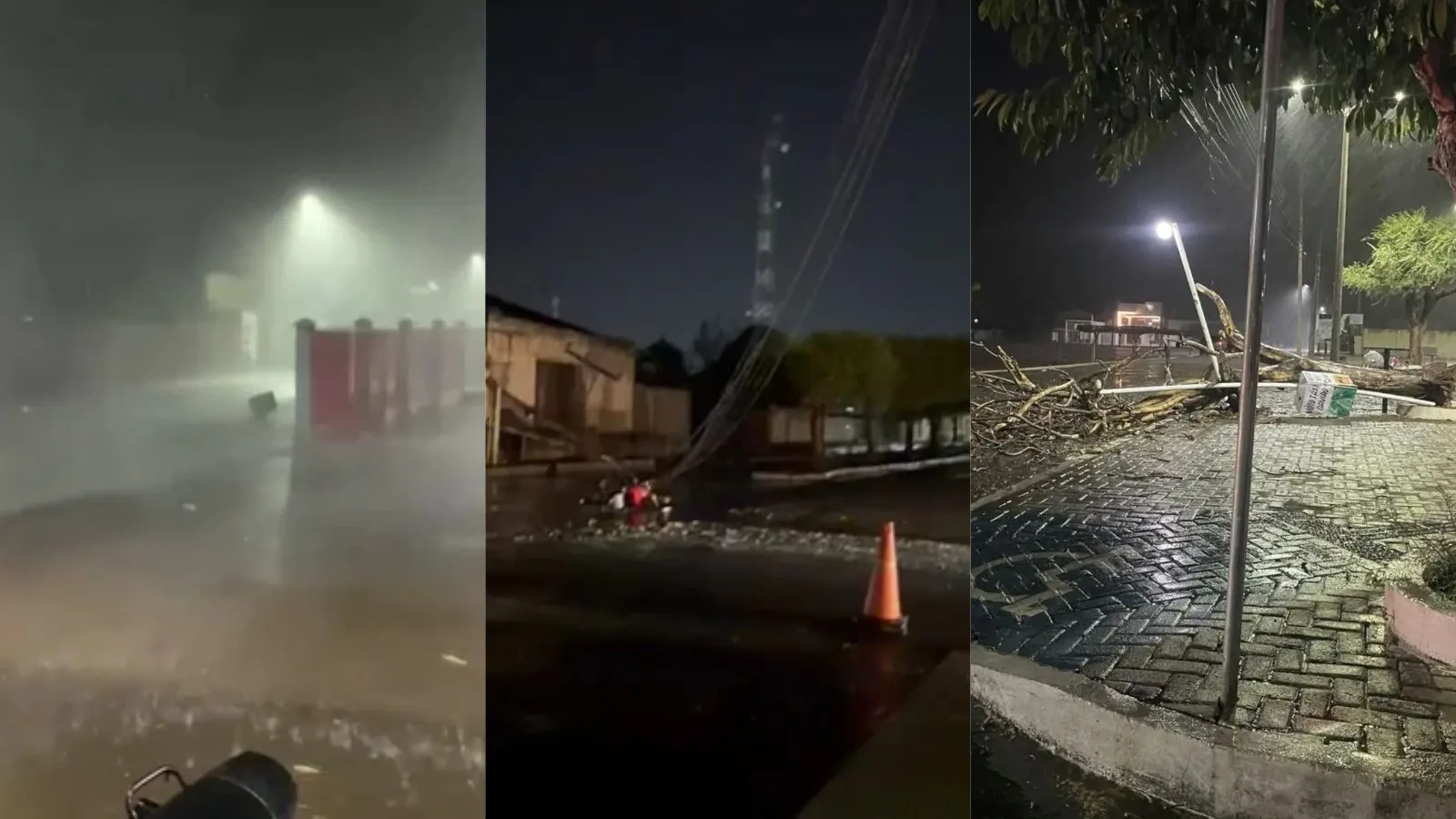 Temporal derruba postes, árvores e telhado de prédio público em São Raimundo Nonato