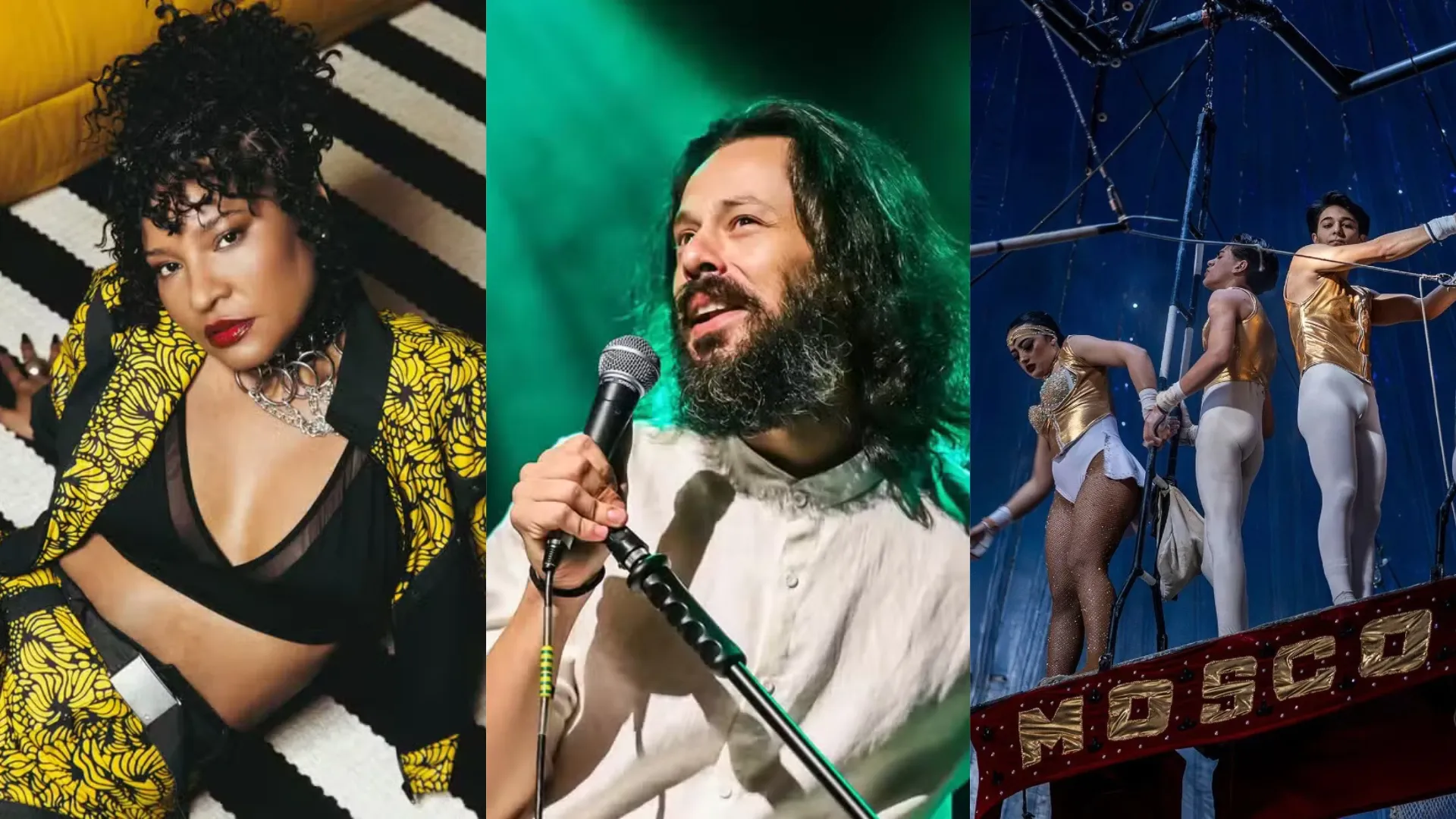 Rolê no Alto Tietê: fim de semana tem Larissa Luz, Nando Viana e Circo Moscou