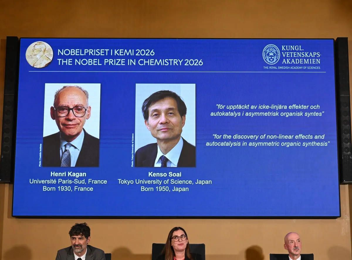 Nobel de Química 2026 vai para Henri Kagan e Kenso Soai pela descoberta sobre como moléculas 'escolhem' um lado