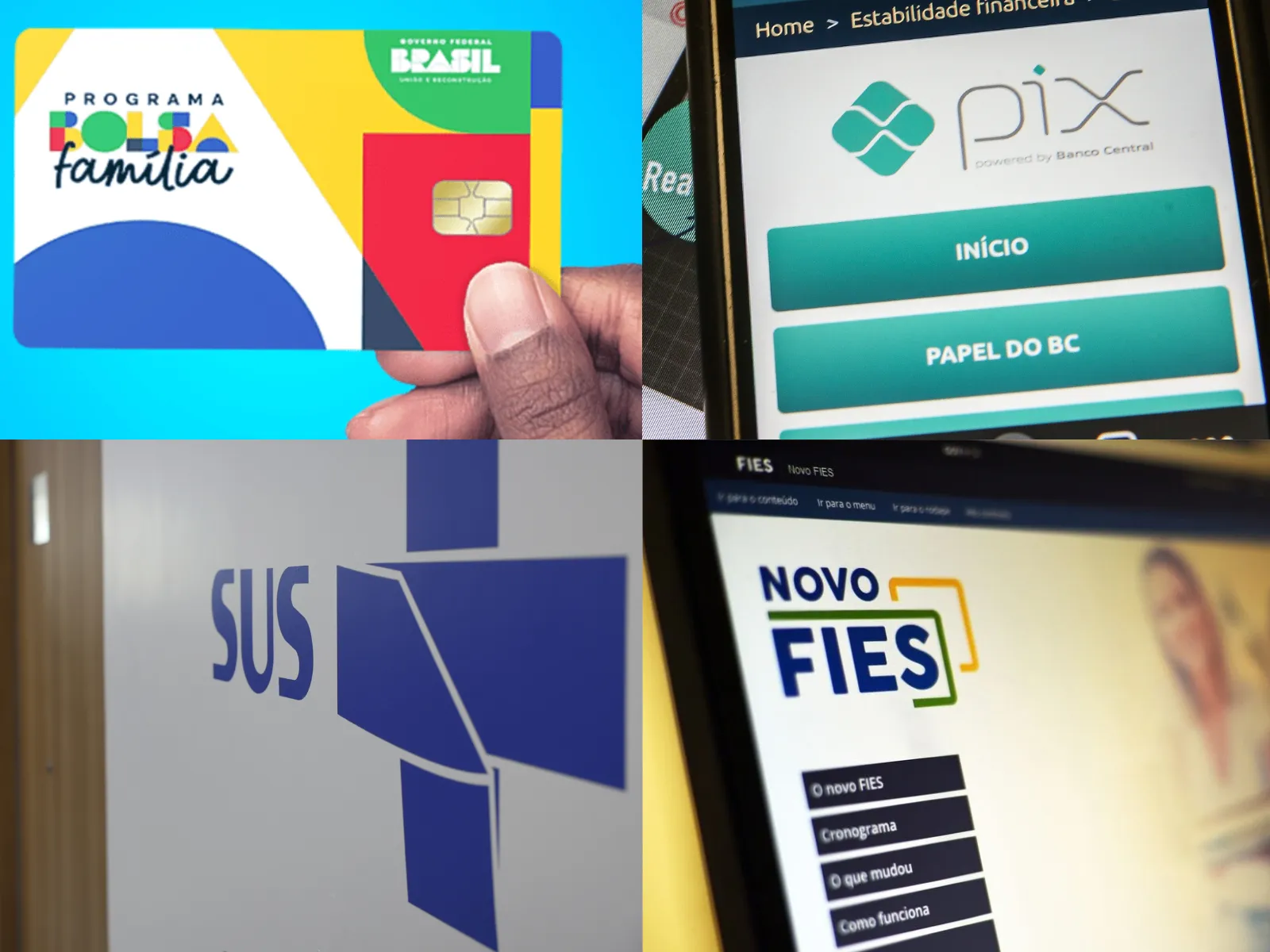 Veja quem criou o Bolsa Família, o Pix, o SUS e outros serviços e programas do governo federal