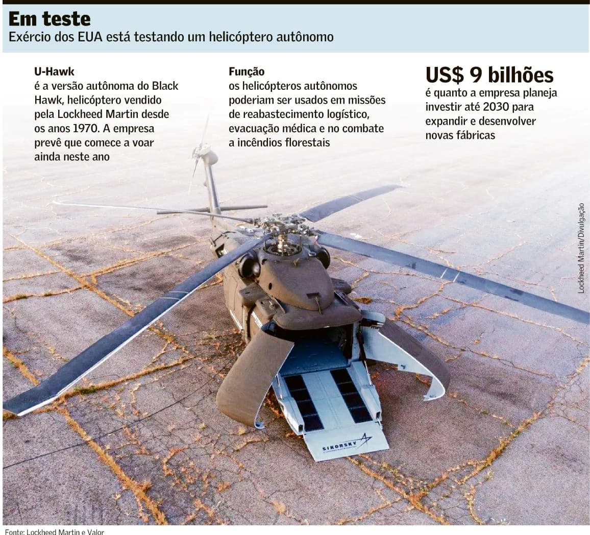 Helicóptero autônomo deve voar neste ano